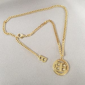 Vintage Balenciaga 14k gold necklace pendant