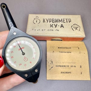 Curvimètre vintage soviétique, opisomètre, curvimètre pour mesurer des lignes courbes sur des cartes/technologie soviétique