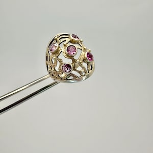 Women&#39;s vintage ring made of 875 silver, jewelry from the USSR era/Size-8,5.