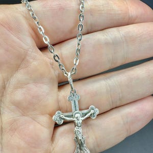 Sterling Silver Cross Necklace For Men - Men&#39;s Jewelry Cross Pendant - Birthday Gift For Boyfriend