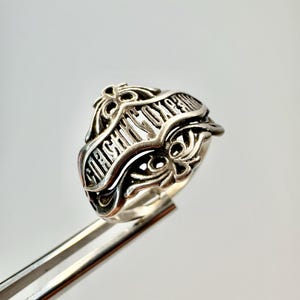 Christlicher 925er Silber-Ring &quot;Save and Protect&quot; - Größe 7,3.&quot;