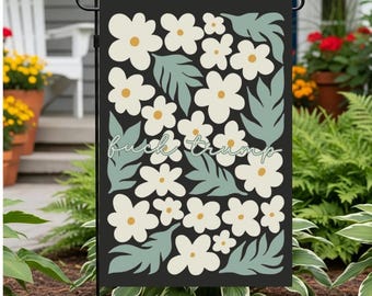 Bandera de jardín FDT sutilmente anti-Trump, bandera de protesta floral, bandera feminista para exteriores, decoración política para el jardín, arte floral para el jardín con mensaje oculto