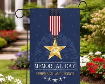 Bandera de jardín para el Día de los Caídos, bandera decorativa de doble cara para celebrar el patriotismo, ideal para la decoración del hogar y exteriores en todas las estaciones y festividades.