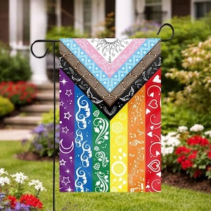 Pride LGBTQ-werfvlag biseksueel Gay Transgender Inclusieve vooruitgang Tuin Regenboogvlag Dubbelzijdig, origineel ontwerp Leuk printpatroon Vlag