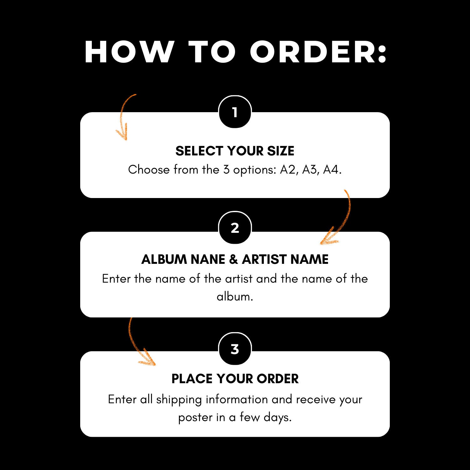 Custom Album Cover Poster Choose Your Album Poster Custom Album Cover