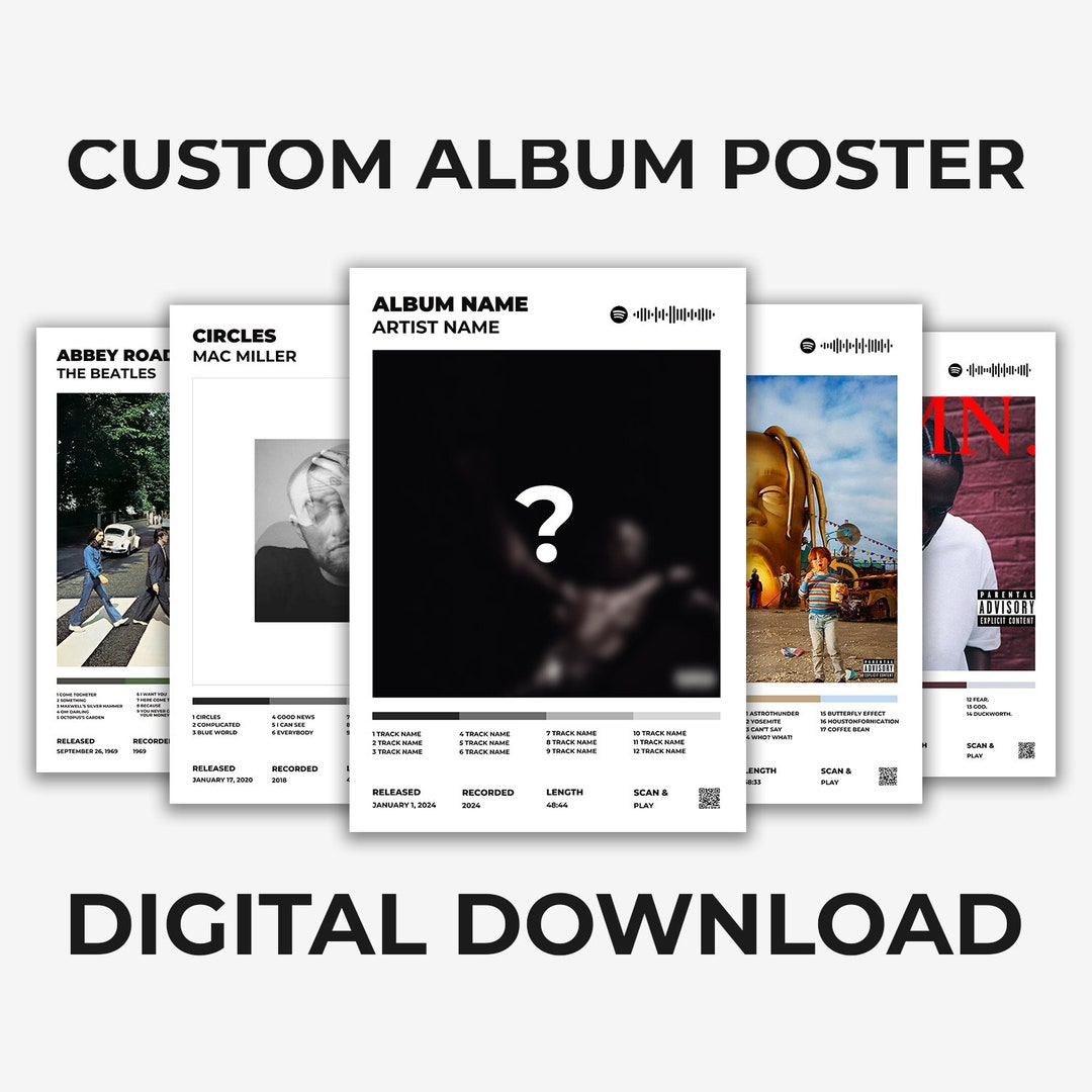 Album Art Design Choose Your Own Album Poster Custom Album Cover Music