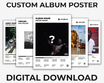 Ontwerp van albumhoezen - Kies uw eigen albumposter | Aangepaste albumhoes | Muziekalbumposter | Digitale aangepaste muziekposter | Albumhoezen