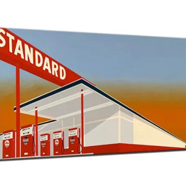 Ed Ruscha Standard Station Print on Canvas Home Decor Art No frame Gift HD Rolled Print Reproduction.