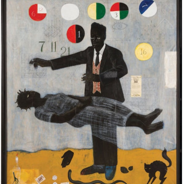 Impression sur toile lorsque la frustration menace le désir de Kerry James Marshall, décoration d'intérieur, oeuvre d'art sans cadre Reproduction impression HD roulée.