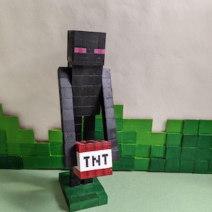 Enderman holding a personalised TNT block