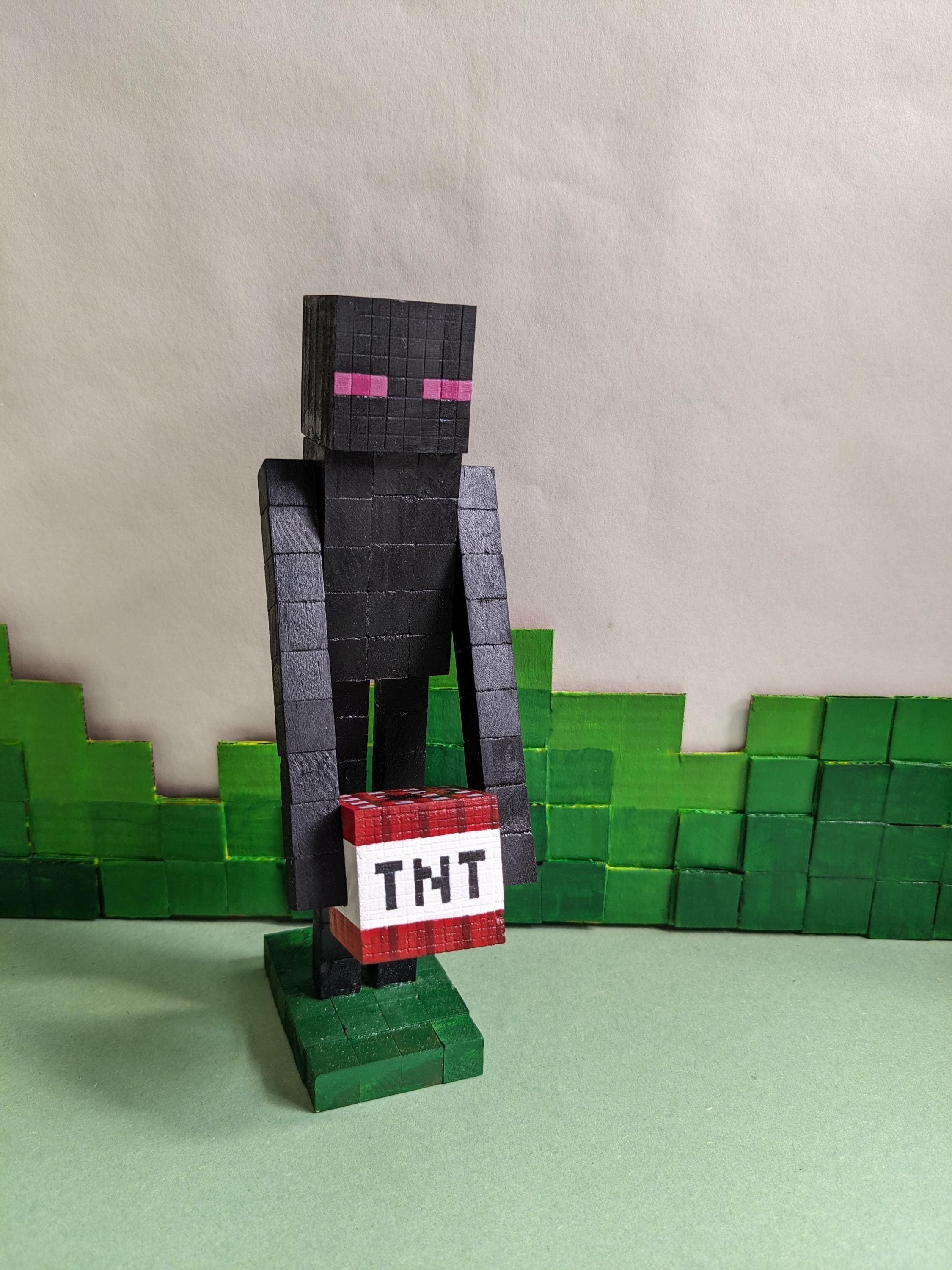 パーソナライズされたTNTブロックを持つエンダーマン - Etsy 日本