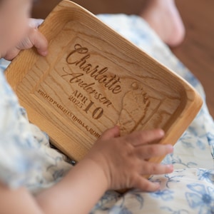 Newborn Baby Footprint Keepsake | Unique Custom Baby Gift | 3D Engraving Personalized Name Sign  |  Nursery Shelf & Desktop Decor