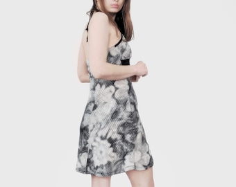 Roberto Cavalli Newspaper Print Empire Line Halter Dress - Italian Designer Vintage