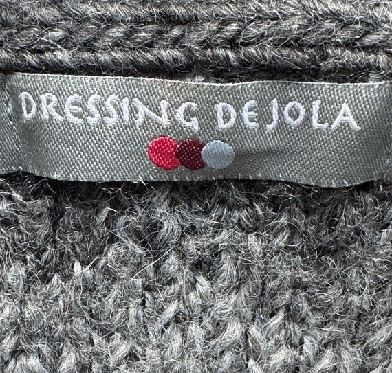 French Asymmetrical Patchwork Wool Sweater (Size … - image 4