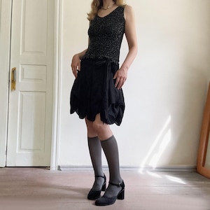 Asymmetrical Draped Skirt ʚɞ Tie Up Flowy Layered Skirt (Size M)