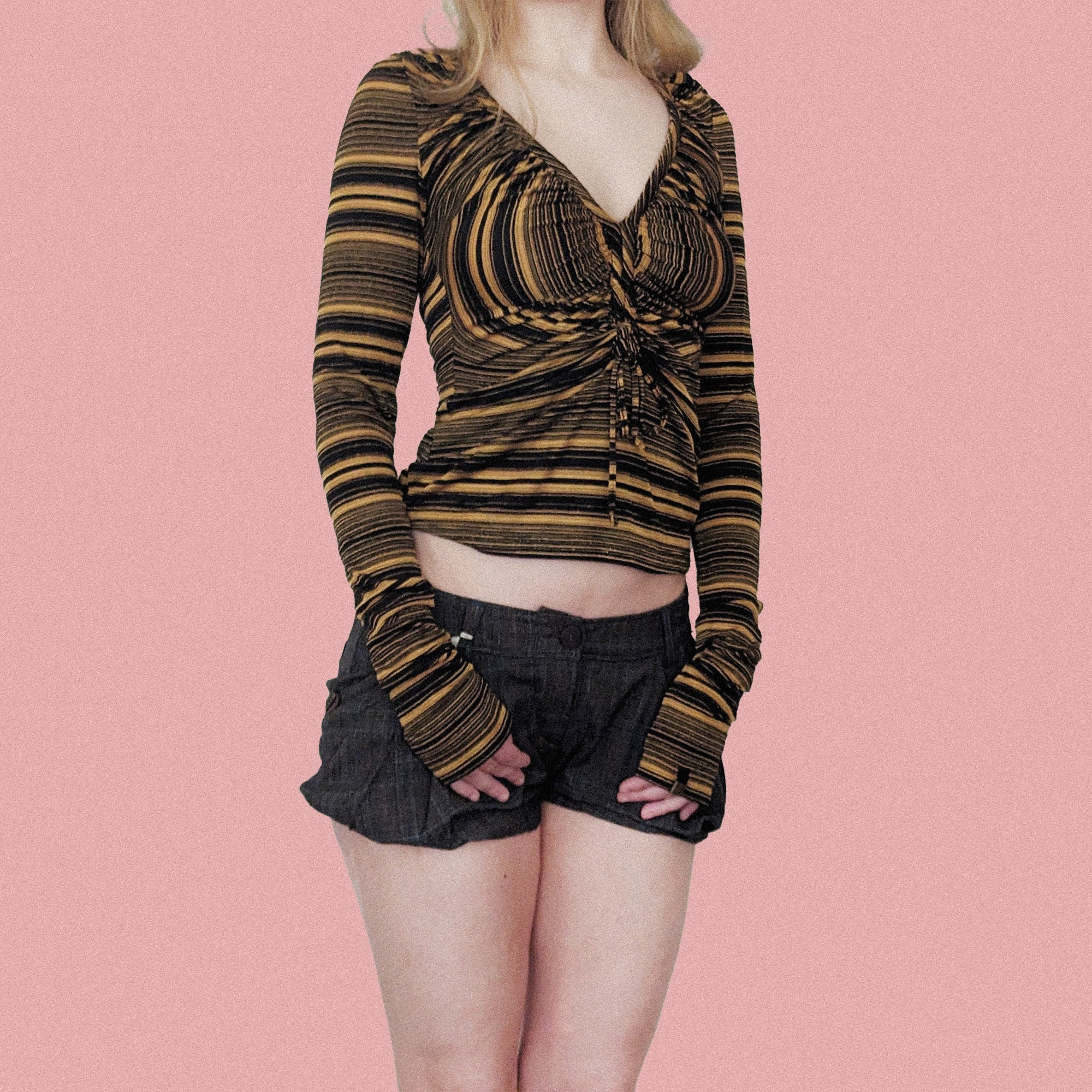 MISS sixty☆長袖VネックストライプTシャツ MISS sixty☆長袖VネックストライプTシャツ