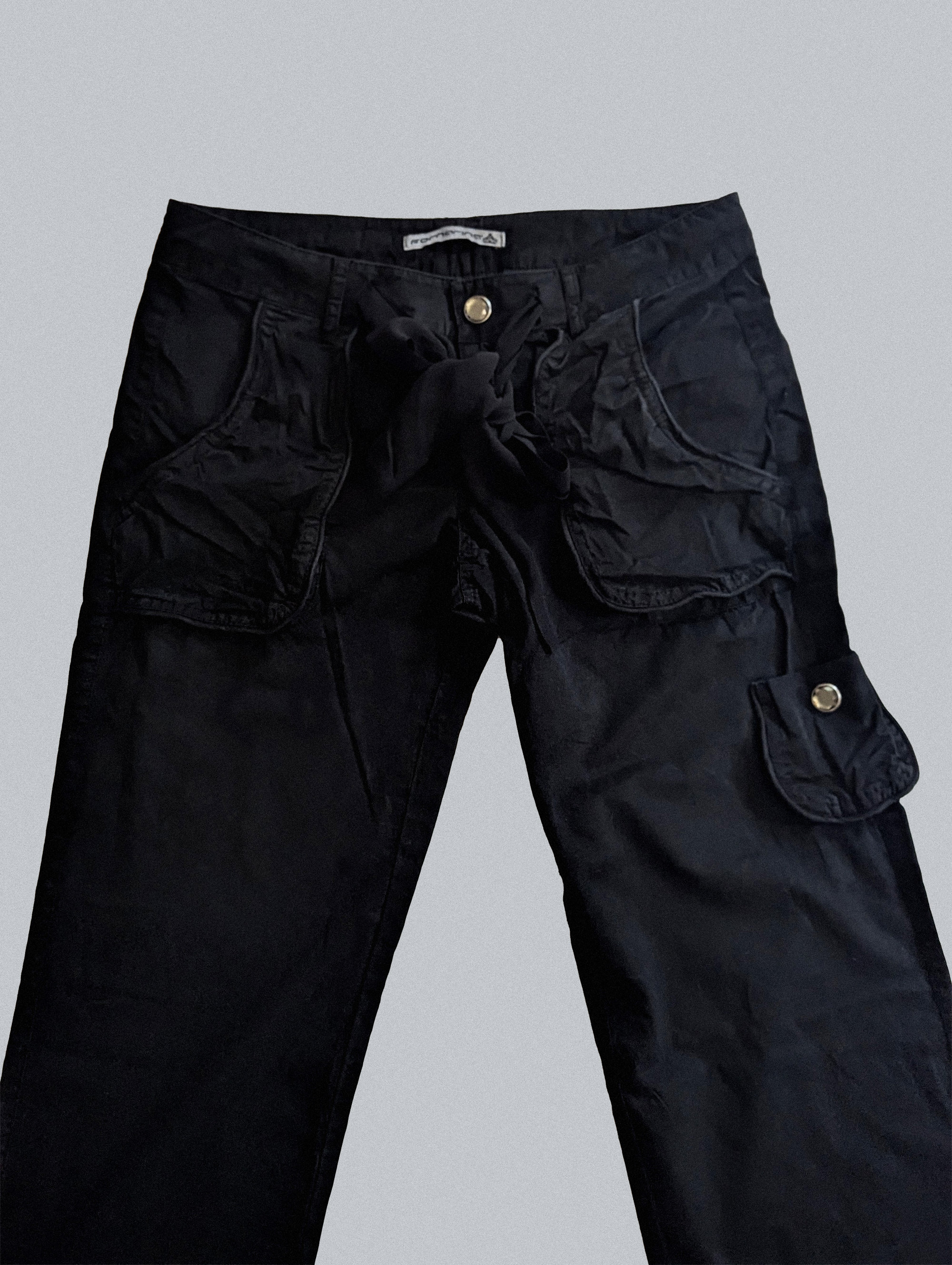 archive grunge flare denim pants beige
