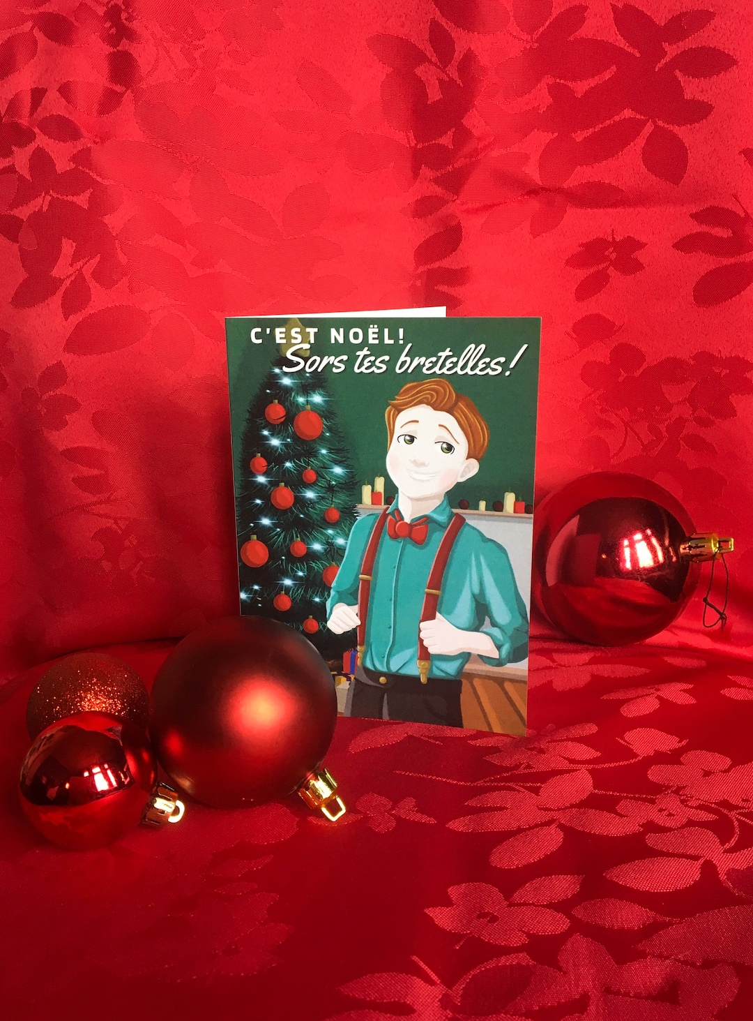 Greeting Card It's Christmas Take Out Your Suspenders Etsy
