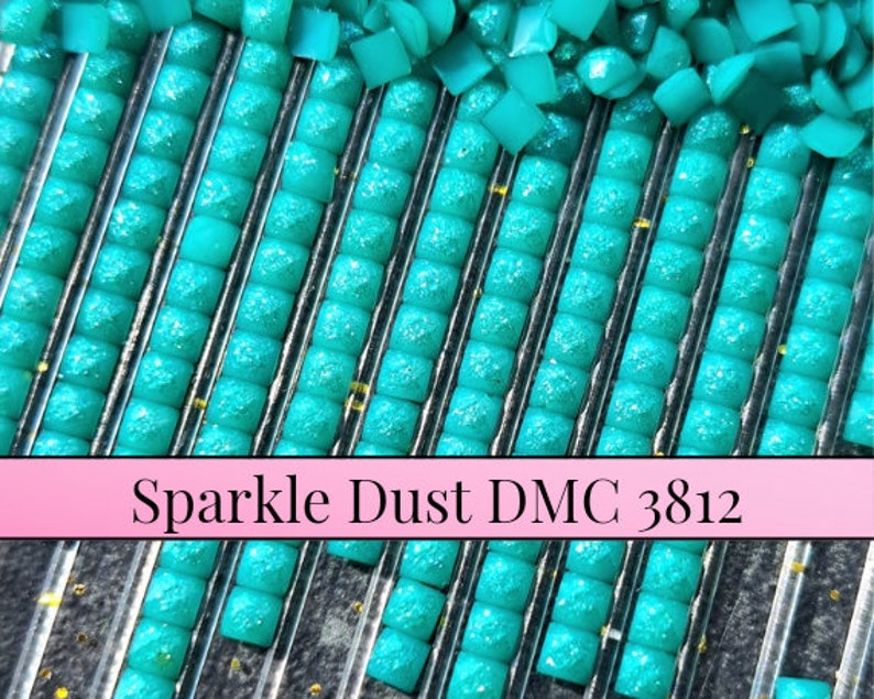 Sparkle Dust Drills Vierkant DMC 3812 Diamantschilderij afbeelding 1