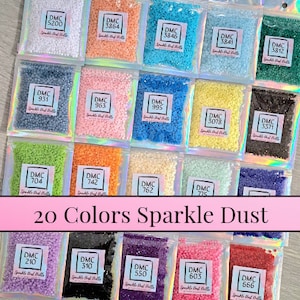 Sparkle Dust Drills Set van alle 20 kleuren Diamond Painting afbeelding 1