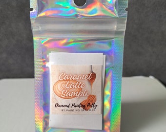Diamond Painting Putty Caramel Latte Voorbeeldgrootte
