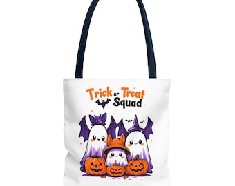 Halloween Pumpkin Tote Bag: Spooky Trick or Treat Bag