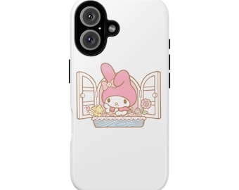 Cute My Melody Phone Case, Kawaii Cell Phone Cover, Tough Cases for Girls, Adorable Accessory for Daily Use, Gifts for Anime Lovers