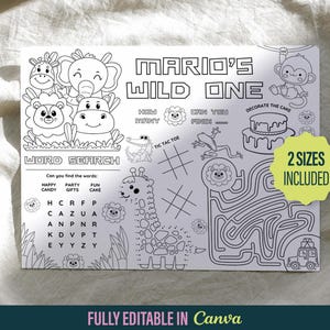 Wild One Birthday Coloring Page, Printable Wild One Birthday Coloring ...