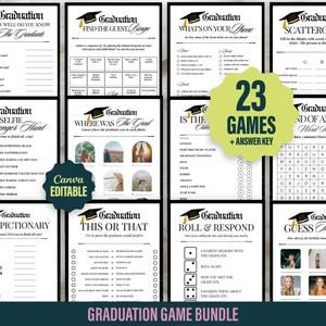 Printable Graduation Party Games, Modern Graduation Games Package ...