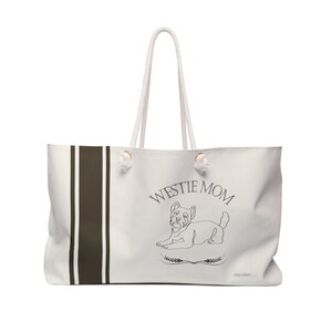Westie Mom Kosmetiktasche – 23,5 X 17 Cm, Mit Reißverschluss, Aus Leinenstoff, Für Hundeliebhaber