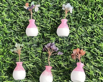 Natural Crystal Tree Ornament, Mini Fortune Tree, Desktop Ornament