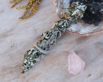 Handmade Herbal Smudge Stick: Rosemary, Sage, Mugwort