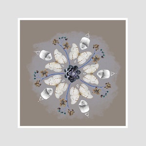 Carta postale Mandala "ZUEY" Quadrato