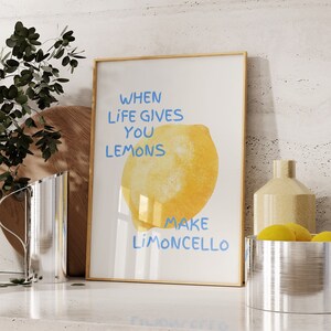 Bar Cart afdrukbare kunst, minimalistische Bar Cart Decor, moderne Bar Cart kunst aan de muur, esthetische keuken Decor, Cocktail Art Print, Limoncello Poster