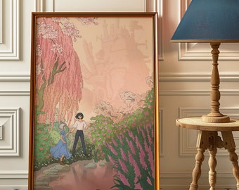 Howl's Moving Castle Art Print, Studio Ghibli Inspired, Anime Poster (Digital Download)