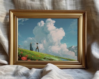 Howl's Moving Castle Art Print, Studio Ghibli Poster (Digital Download)
