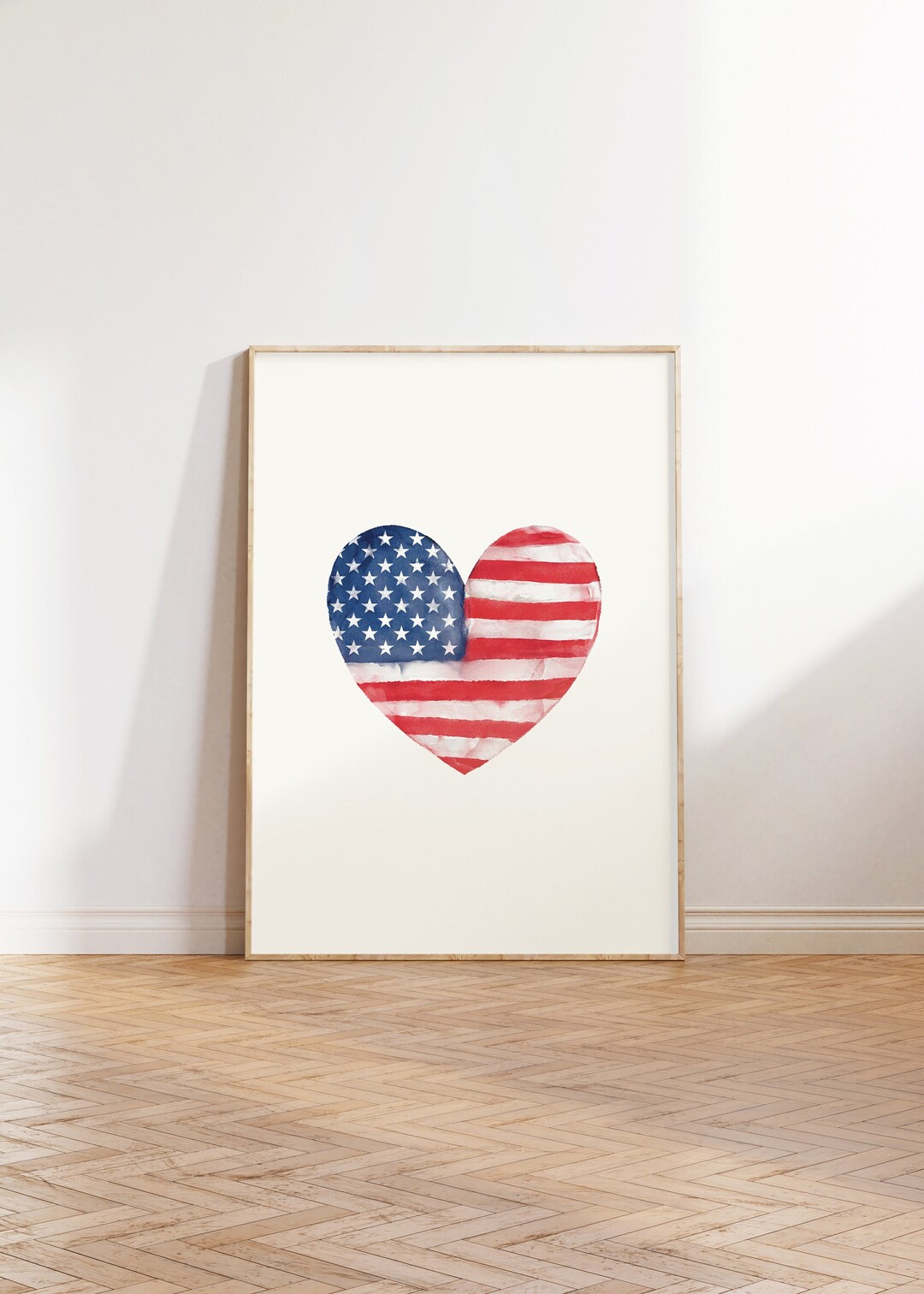 Minimalist 4th of July Wall Art Decor, American Flag Printable Wall Art ...