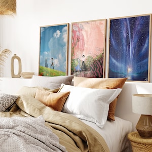 Set of 3 Howl's Moving Castle Prints, Sophie and Howl Art, Anime Decor, Ghibli Inspired Decor, Howls Moving Castle Poster, DIGITAL DOWNLOAD image 5