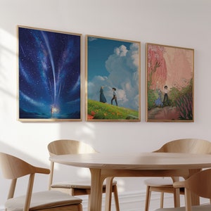 Set of 3 Howl's Moving Castle Prints, Sophie and Howl Art, Anime Decor, Ghibli Inspired Decor, Howls Moving Castle Poster, DIGITAL DOWNLOAD image 8