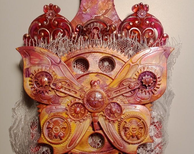 Featured listing image: Butterfly and Lace Wall Decoration - to hang