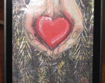 Painting “I give you my heart”