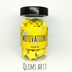 Stelle di carta in un barattolo con citazioni motivazionali/stelle portafortuna origami 3d/compleanno/prendimi/regalo ispiratore/regalo motivazionale