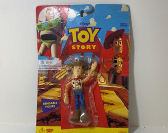 Woody TOY STORY - Vintage buigbaar speelgoedfiguur van Disney van Think Way (1995)