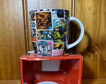 STAR WARS - Vintage ILLUSTRATED Mug - New & Unused with box.