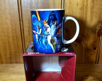 STAR WARS - Vintage ILLUSTRATED 11oz Mug - New & Unused with box.
