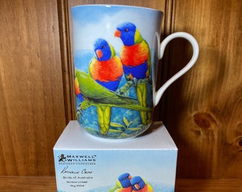 RAINBOW LORIKEET Birds of Australia - Vogelbecher von Maxwell Williams - Neu & Unbenutzt mit Box