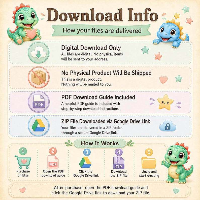 Pacchetto di clipart di dinosauri per bambini, simpatici dinosauri PNG, 102 file PNG, clipart di compleanno a tema dinosauri, clipart per baby shower, clipart per insegnanti, uso commerciale immagine 13