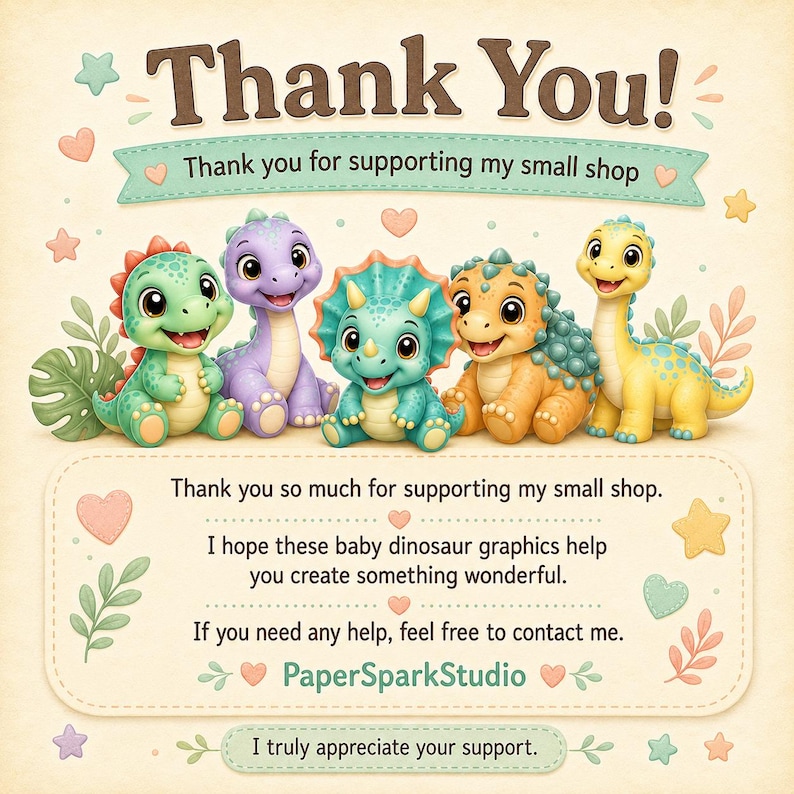 Pacchetto di clipart di dinosauri per bambini, simpatici dinosauri PNG, 102 file PNG, clipart di compleanno a tema dinosauri, clipart per baby shower, clipart per insegnanti, uso commerciale immagine 15