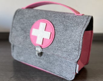 stil-macher doctor's case made of felt | Doctor bag | Doctor's case for young and old | 20x27x10 cm (HxWxD) | Gr. M