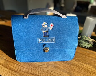 stil-macher Polizeitasche aus Filz | Polizei | Rollenspiel für Kinder | 25x33x16 cm (HxBxT) | Gr. L